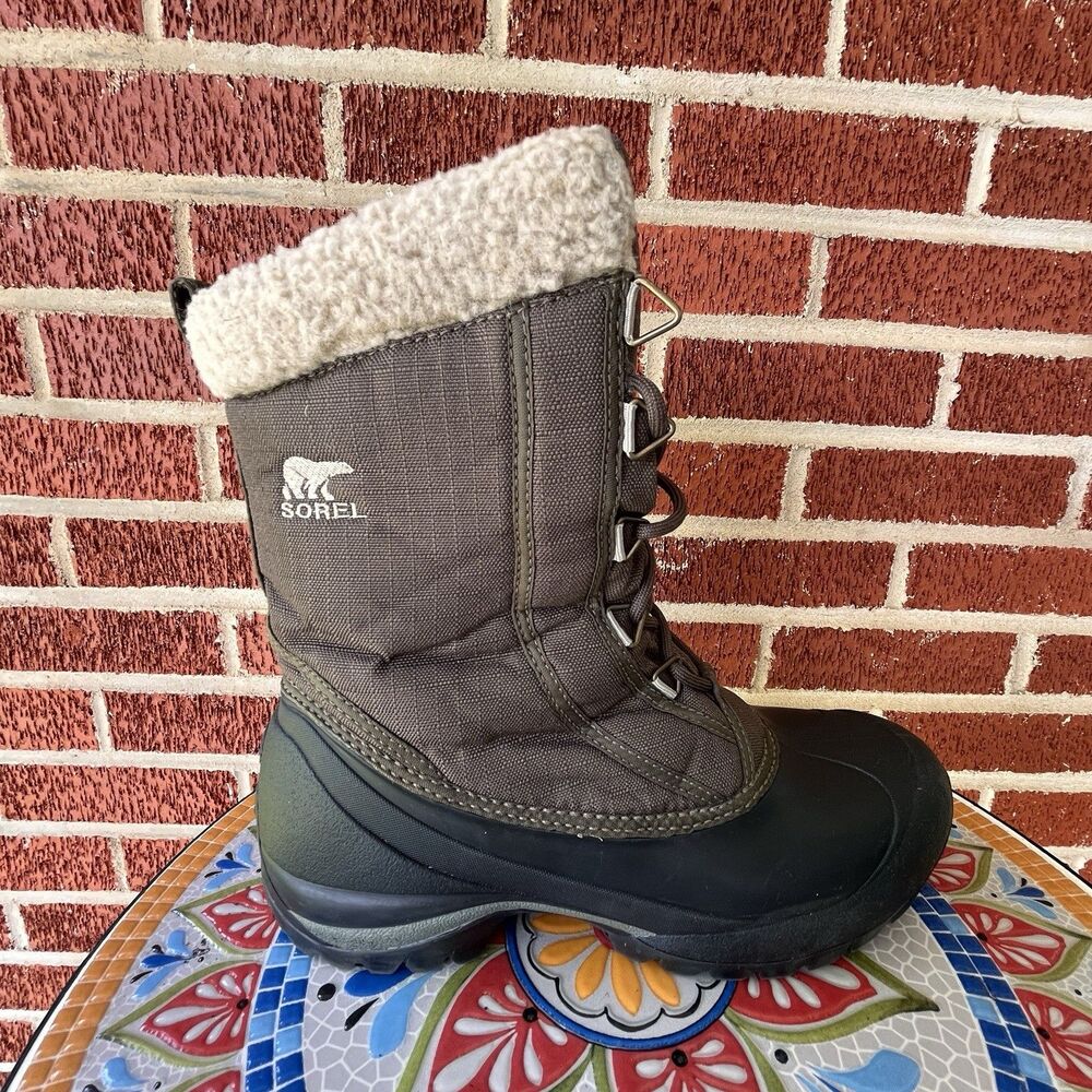 Sorel Cumberland Womens 9 Brown Black Waterproof Thinsulate Snow Winter Boots